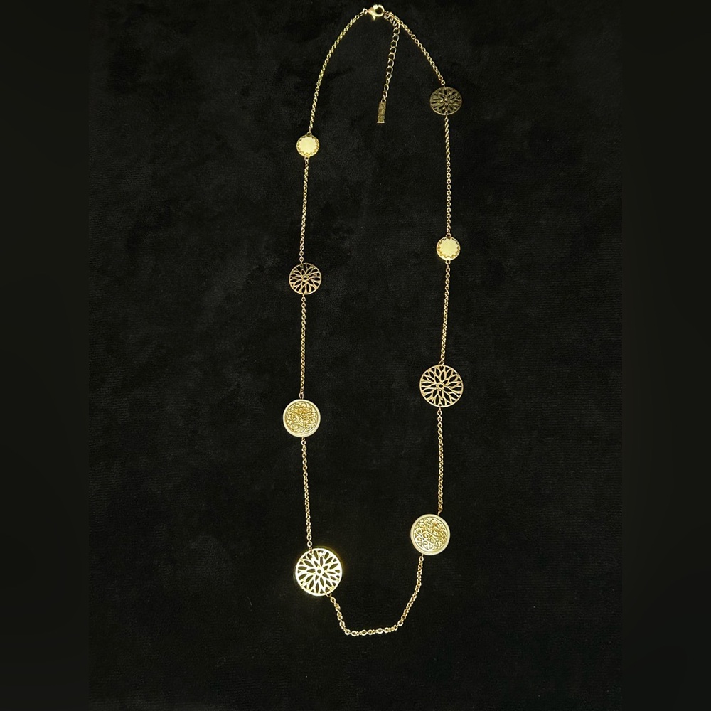 INC International Concepts Gold Medallion Necklace